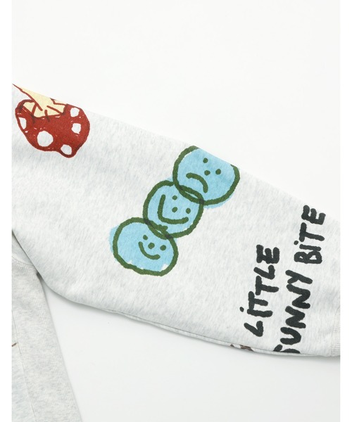 Little sunny bite(リトルサニーバイト)の「little sunny bite x Paula Grenouille doodle hoodie(パーカー・レディース・イエロー/ブルー/オートミール・SMALL/MEDIUM)」の12枚目の写真