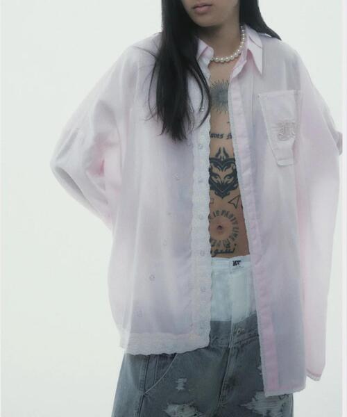 neith.(ネイス)の「neith./ネイス/Handkerchief Shirt Dress(シャツ/ブラウス・レディース・ホワイト/ピンク/ブラック・F)」の3枚目の写真