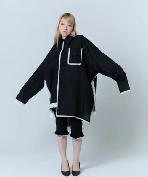 neith.(ネイス)の「neith./ネイス/Handkerchief Shirt Dress(シャツ/ブラウス・レディース・ホワイト/ピンク/ブラック・F)」の9枚目の写真