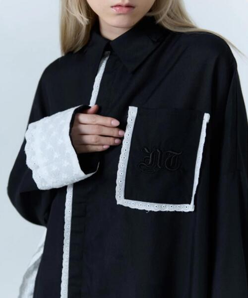 neith.(ネイス)の「neith./ネイス/Handkerchief Shirt Dress(シャツ/ブラウス・レディース・ホワイト/ピンク/ブラック・F)」の6枚目の写真