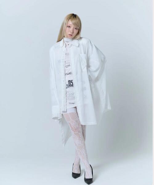 neith.(ネイス)の「neith./ネイス/Handkerchief Shirt Dress(シャツ/ブラウス・レディース・ホワイト/ピンク/ブラック・F)」の4枚目の写真