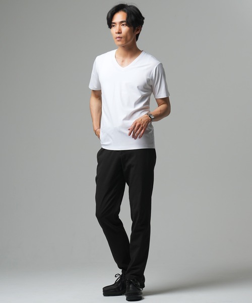 (Never) Acquiesce(ネバーアクイース)の「多機能フライスVネックTEE(Tシャツ/カットソー・メンズ・ブラック/グレイッシュベージュ/ホワイト・LARGE/MEDIUM/X-LARGE)」の4枚目の写真