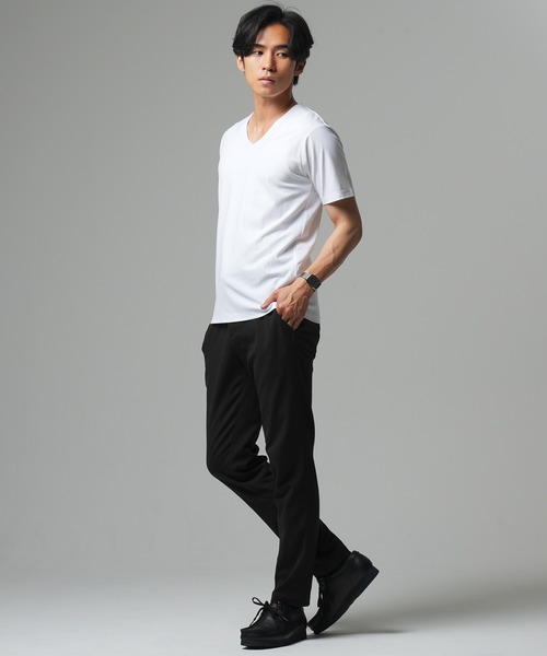 (Never) Acquiesce(ネバーアクイース)の「多機能フライスVネックTEE(Tシャツ/カットソー・メンズ・ブラック/グレイッシュベージュ/ホワイト・LARGE/MEDIUM/X-LARGE)」の5枚目の写真