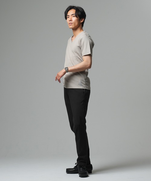 (Never) Acquiesce(ネバーアクイース)の「多機能フライスVネックTEE(Tシャツ/カットソー・メンズ・ブラック/グレイッシュベージュ/ホワイト・LARGE/MEDIUM/X-LARGE)」の14枚目の写真