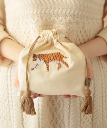 artipur COTTAGE（アルティプールコテージ）の「TKK : アニマル刺繍巾着L（ポーチ）」