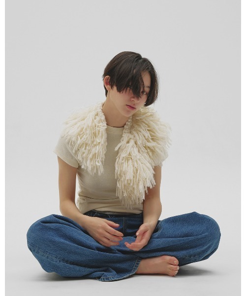 TODAYFUL（トゥデイフル）の「Fringe Knit Collar（付け襟・レディース・キナリ・FREE）」の4枚目の写真