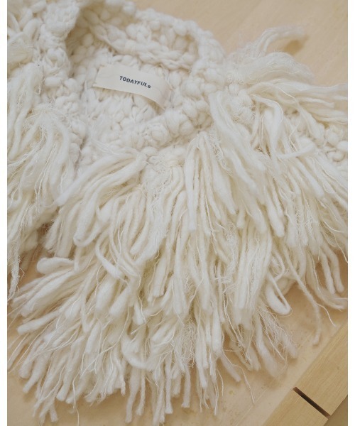 TODAYFUL（トゥデイフル）の「Fringe Knit Collar（付け襟・レディース・キナリ・FREE）」の6枚目の写真