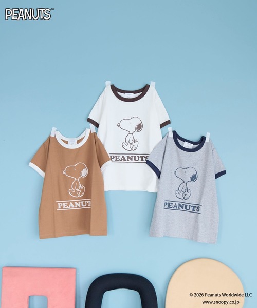 LOWRYS FARM(ローリーズファーム)の「【SNOOPY】リンガーTシャツ(Tシャツ/カットソー・レディース・ブラウン系その他/アイボリー/グレー・FREE)」の5枚目の写真