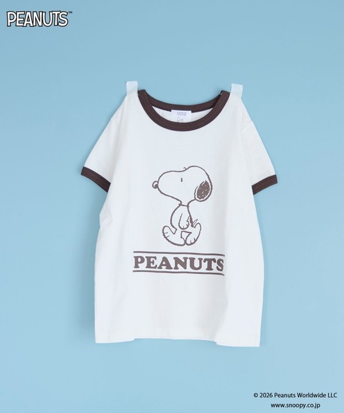 LOWRYS FARM(ローリーズファーム)の「【SNOOPY】リンガーTシャツ(Tシャツ/カットソー・レディース・ブラウン系その他/アイボリー/グレー・FREE)」の8枚目の写真