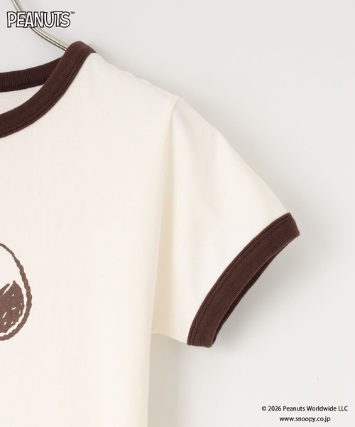 LOWRYS FARM(ローリーズファーム)の「【SNOOPY】リンガーTシャツ(Tシャツ/カットソー・レディース・ブラウン系その他/アイボリー/グレー・FREE)」の12枚目の写真