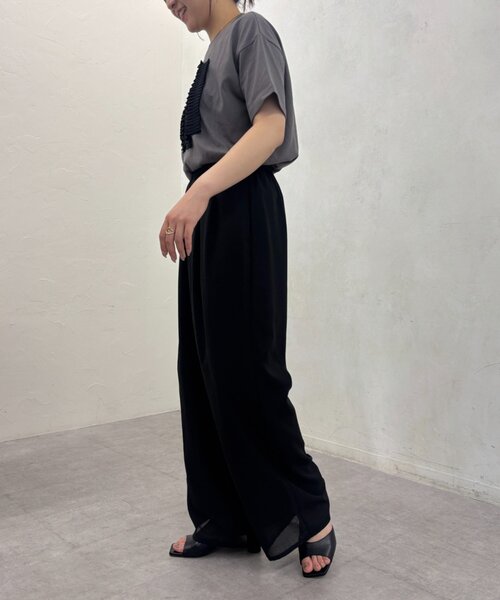 Jena espace merveilleux（ジェナ　エスパスメルヴェイユ）の「シアーイージーパンツ（その他パンツ・レディース・レモンイエロー/ベージュ/ブラック・FREE）」の11枚目の写真
