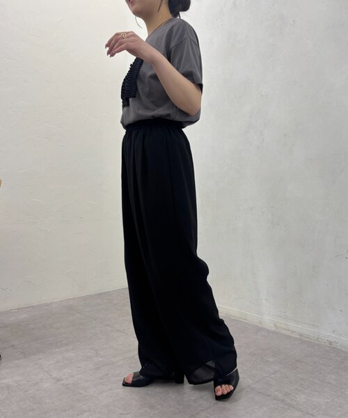 Jena espace merveilleux（ジェナ　エスパスメルヴェイユ）の「シアーイージーパンツ（その他パンツ・レディース・レモンイエロー/ベージュ/ブラック・FREE）」の12枚目の写真