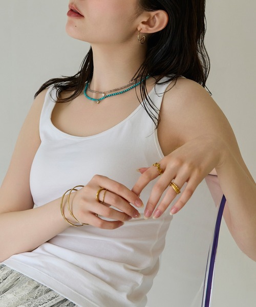 Phoebe(フィービィー)の「【金属アレルギー対応】サンドウェーブリング ステンレス #11(リング・レディース・イエローゴールド・#11)」の6枚目の写真