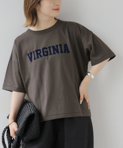 JOURNAL STANDARD relume(ジャーナルスタンダード レリューム)の「フロッキーロゴTEE(Tシャツ/カットソー・レディース・ボルドー/アイボリー/グレー/チャコールグレー・FREE)」の1枚目の写真