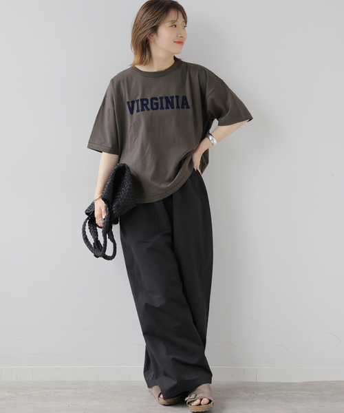 JOURNAL STANDARD relume(ジャーナルスタンダード レリューム)の「フロッキーロゴTEE(Tシャツ/カットソー・レディース・ボルドー/アイボリー/グレー/チャコールグレー・FREE)」の5枚目の写真