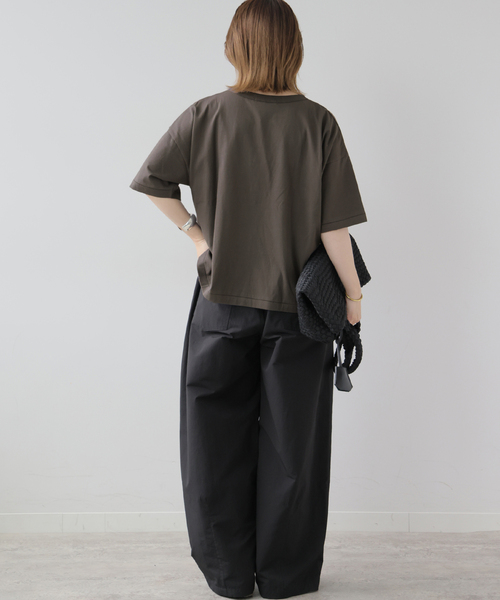 JOURNAL STANDARD relume(ジャーナルスタンダード レリューム)の「フロッキーロゴTEE(Tシャツ/カットソー・レディース・ボルドー/アイボリー/グレー/チャコールグレー・FREE)」の7枚目の写真