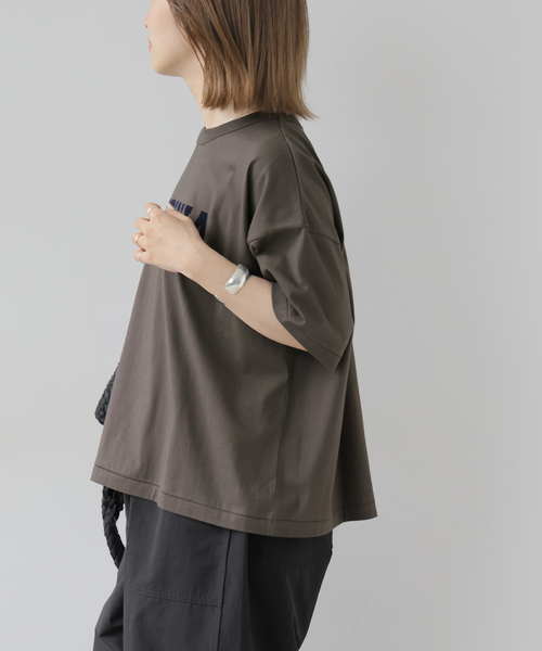 JOURNAL STANDARD relume(ジャーナルスタンダード レリューム)の「フロッキーロゴTEE(Tシャツ/カットソー・レディース・ボルドー/アイボリー/グレー/チャコールグレー・FREE)」の9枚目の写真