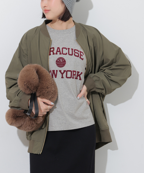 JOURNAL STANDARD relume(ジャーナルスタンダード レリューム)の「フロッキーロゴTEE(Tシャツ/カットソー・レディース・ボルドー/アイボリー/グレー/チャコールグレー・FREE)」の13枚目の写真