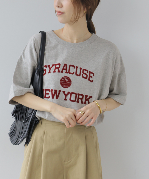 JOURNAL STANDARD relume(ジャーナルスタンダード レリューム)の「フロッキーロゴTEE(Tシャツ/カットソー・レディース・ボルドー/アイボリー/グレー/チャコールグレー・FREE)」の17枚目の写真