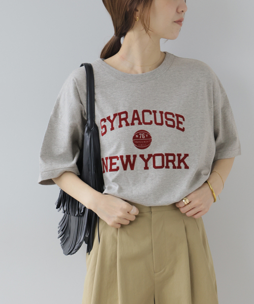 JOURNAL STANDARD relume(ジャーナルスタンダード レリューム)の「フロッキーロゴTEE(Tシャツ/カットソー・レディース・ボルドー/アイボリー/グレー/チャコールグレー・FREE)」の18枚目の写真