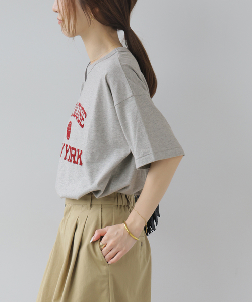 JOURNAL STANDARD relume(ジャーナルスタンダード レリューム)の「フロッキーロゴTEE(Tシャツ/カットソー・レディース・ボルドー/アイボリー/グレー/チャコールグレー・FREE)」の19枚目の写真
