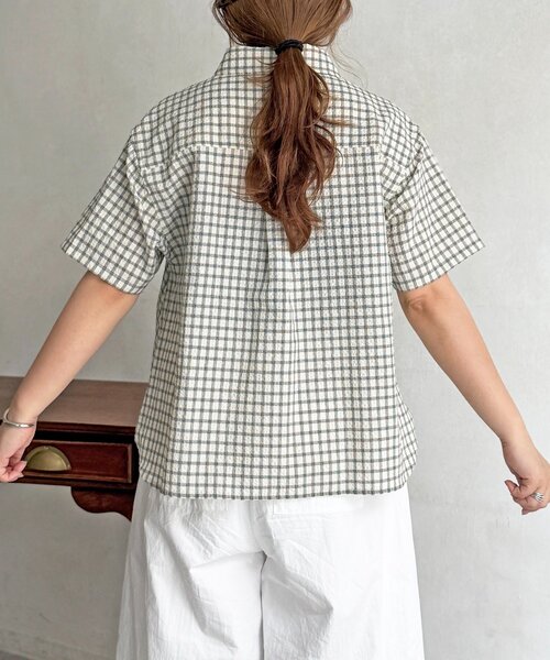 U.S. POLO ASSN.(ユーエスポロアッスン)の「シャーリング半袖シャツ(シャツ/ブラウス・レディース・レッド/ネイビー/ホワイト/イエロー・FREE)」の7枚目の写真