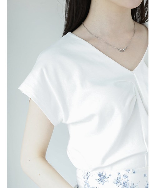 fifth(フィフス)の「フロントツイスト半袖カットソー(Tシャツ/カットソー・レディース・ホワイト/ブラック/ライトブルー・M)」の11枚目の写真