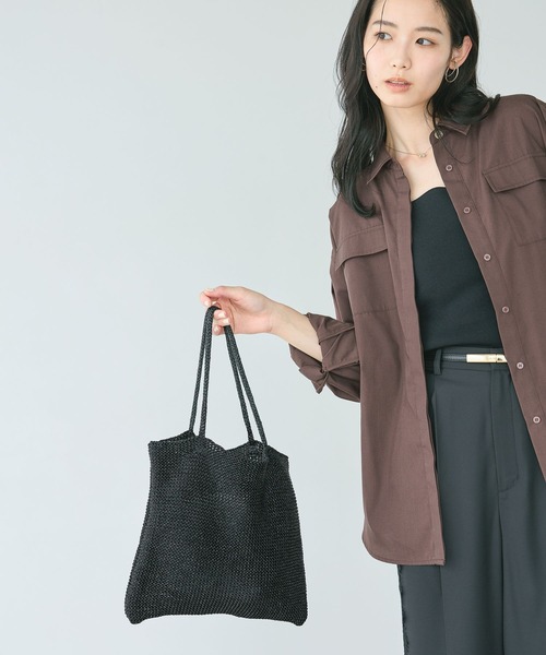 Andemiu(アンデミュウ)の「【WEB限定】キラアミトートバッグ/1051183(トートバッグ・レディース・ブラック/ブラウン・FREE)」の3枚目の写真