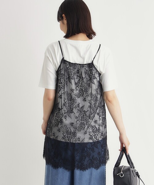 HONEYSUCKLE ROSE（ハニーサックルローズ）の「マエアキリボンレースキャミ（Tシャツ/カットソー・レディース・ブラック/ホワイト・05/04）」の10枚目の写真