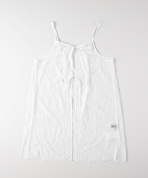 HONEYSUCKLE ROSE（ハニーサックルローズ）の「マエアキリボンレースキャミ（Tシャツ/カットソー・レディース・ブラック/ホワイト・05/04）」の14枚目の写真