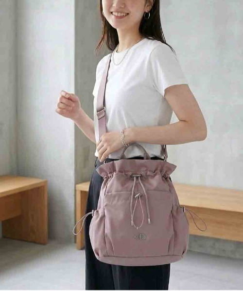THE NORTH FACE(ザノースフェイス)の「【THE NORTH FACE/ザノースフェイス】3WAY 巾着型 ショルダー ボディバッグ リュック バックパック/BONNEY PACK M/ユニセックス(バックパック/リュック・レディース・ブラック/クリーム/スモークピンク・ONE SIZE)」の19枚目の写真