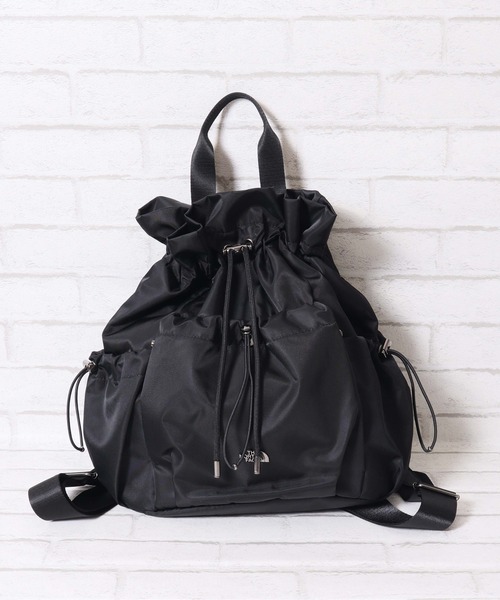 THE NORTH FACE(ザノースフェイス)の「【THE NORTH FACE/ザノースフェイス】3WAY 巾着型 ショルダー ボディバッグ リュック バックパック/BONNEY PACK M/ユニセックス(バックパック/リュック・レディース・ブラック/クリーム/スモークピンク・ONE SIZE)」の21枚目の写真