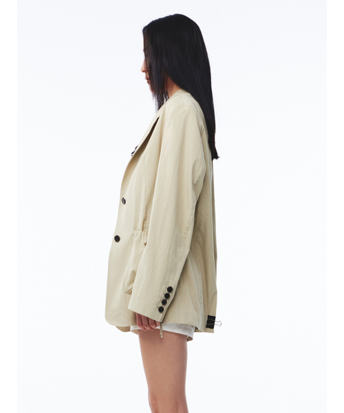 Kijun（キジュン）の「Shirring Pocket Blazer Beige（テーラードジャケット・レディース・その他・LARGE/MEDIUM/SMALL）」の2枚目の写真
