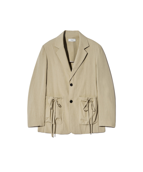 Kijun（キジュン）の「Shirring Pocket Blazer Beige（テーラードジャケット・レディース・その他・LARGE/MEDIUM/SMALL）」の4枚目の写真