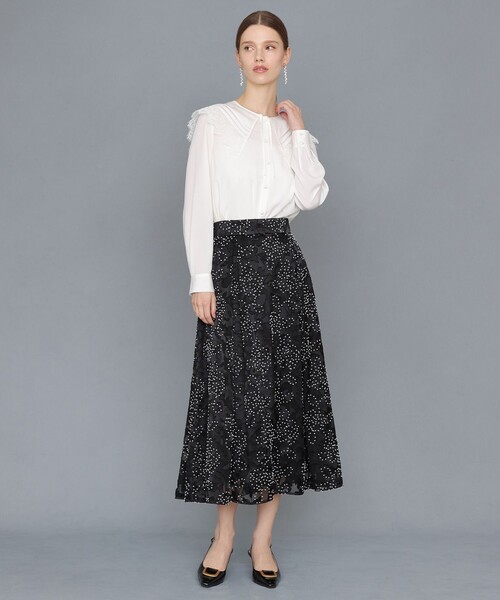 ANAYI(アナイ)の「オパール刺繍タック スカート(スカート・レディース・ブラック・38/36)」の6枚目の写真