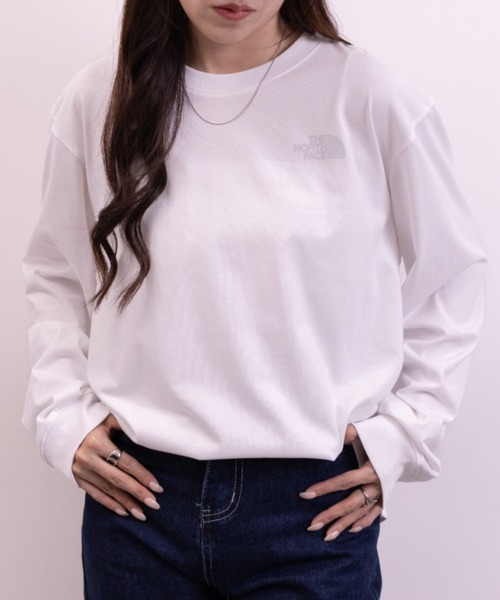 THE NORTH FACE(ザノースフェイス)の「THE NORTH FACE(ザ・ノースフェイス)/M'S EVERLITTE L/S TEE(Tシャツ/カットソー・レディース・ホワイト/ブラック・M/L/XL)」の4枚目の写真