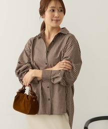Aunely（オーネリー）の「【Aunely】 しわレスデイリーチェックシャツ<YOSOOIシリーズ>（シャツ/ブラウス）」