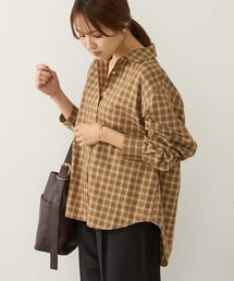 Aunely（オーネリー）の「【Aunely】 しわレスデイリーチェックシャツ<YOSOOIシリーズ>（シャツ/ブラウス）」