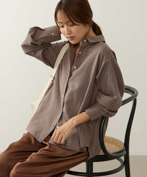 Aunely（オーネリー）の「【Aunely】 しわレスデイリーチェックシャツ<YOSOOIシリーズ>（シャツ/ブラウス）」