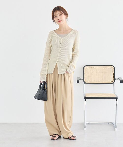 earth music&ecology(アースミュージックアンドエコロジー)の「4タックパンツ(その他パンツ・レディース・ベージュ/ホワイト系その他2/ブラック・FREE)」の21枚目の写真