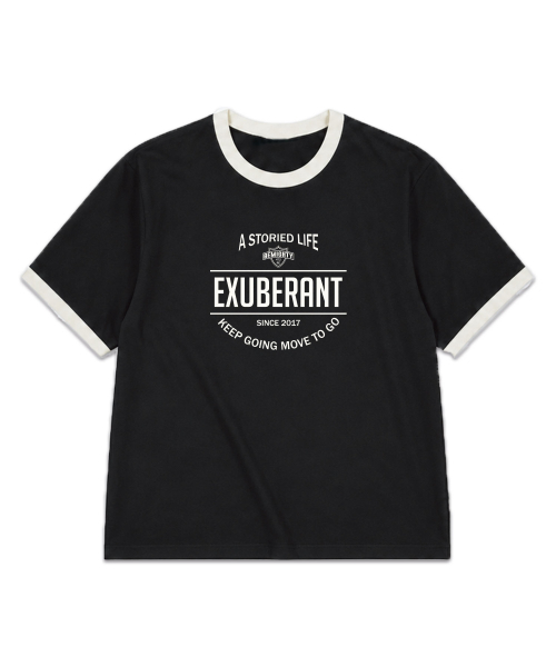 BEMIGHTY（ビーマイティー）の「アーチレタリングオーバーサイズリンガー半袖Tシャツ（Tシャツ/カットソー・メンズ・ホワイト/ブラック・LARGE/XX-LARGE/X-LARGE）」の4枚目の写真