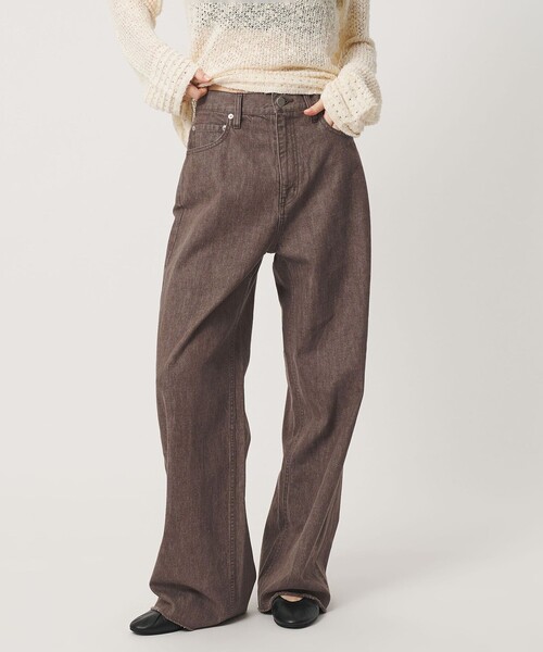 ATTISESSION(アティセッション)の「<ATTISESSION>WIDE DENIM 402 デニムパンツ(デニムパンツ・レディース・ダークブラウン/ネイビー・38/36)」の1枚目の写真