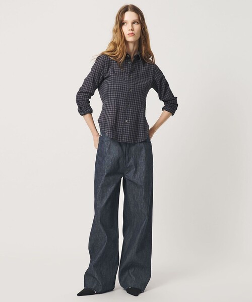 ATTISESSION(アティセッション)の「<ATTISESSION>WIDE DENIM 402 デニムパンツ(デニムパンツ・レディース・ダークブラウン/ネイビー・38/36)」の2枚目の写真