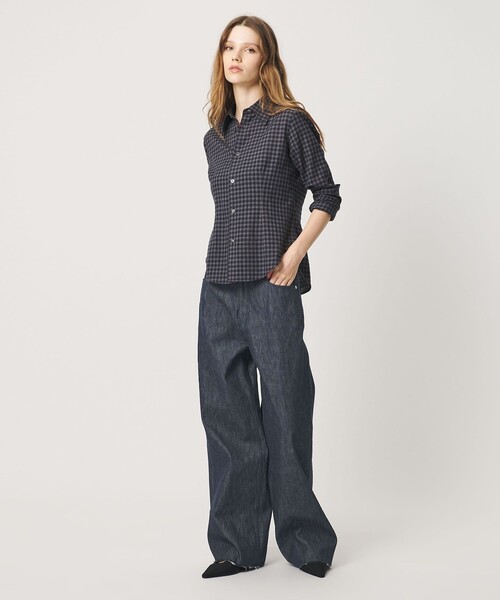 ATTISESSION(アティセッション)の「<ATTISESSION>WIDE DENIM 402 デニムパンツ(デニムパンツ・レディース・ダークブラウン/ネイビー・38/36)」の22枚目の写真