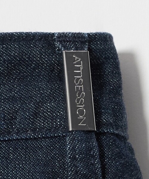 ATTISESSION(アティセッション)の「<ATTISESSION>WIDE DENIM 402 デニムパンツ(デニムパンツ・レディース・ダークブラウン/ネイビー・38/36)」の6枚目の写真