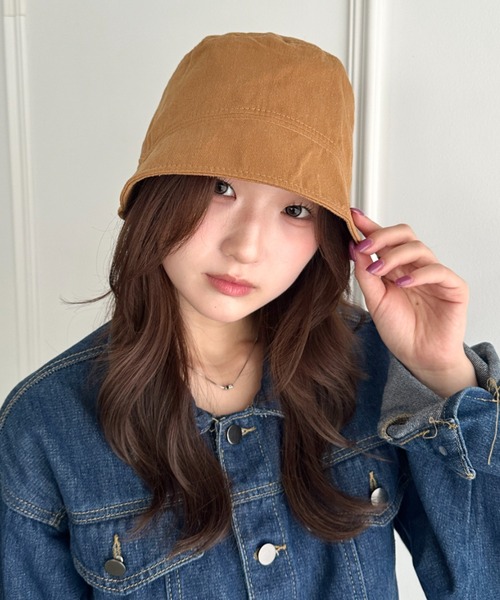 CLEA(クレア)の「ツイル起毛バケットハット(ニットキャップ/ビーニー・レディース・ブラック/ベージュ/カーキ/アイボリー・FREE)」の3枚目の写真