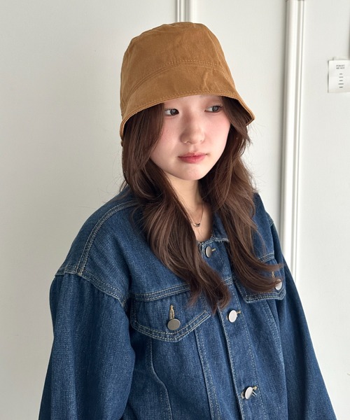 CLEA(クレア)の「ツイル起毛バケットハット(ニットキャップ/ビーニー・レディース・ブラック/ベージュ/カーキ/アイボリー・FREE)」の15枚目の写真