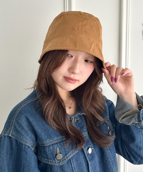 CLEA(クレア)の「ツイル起毛バケットハット(ニットキャップ/ビーニー・レディース・ブラック/ベージュ/カーキ/アイボリー・FREE)」の16枚目の写真