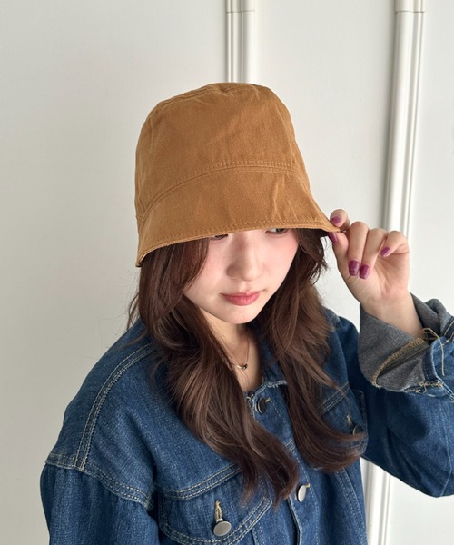 CLEA(クレア)の「ツイル起毛バケットハット(ニットキャップ/ビーニー・レディース・ブラック/ベージュ/カーキ/アイボリー・FREE)」の17枚目の写真