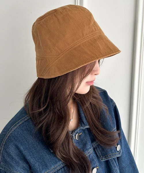 CLEA(クレア)の「ツイル起毛バケットハット(ニットキャップ/ビーニー・レディース・ブラック/ベージュ/カーキ/アイボリー・FREE)」の18枚目の写真